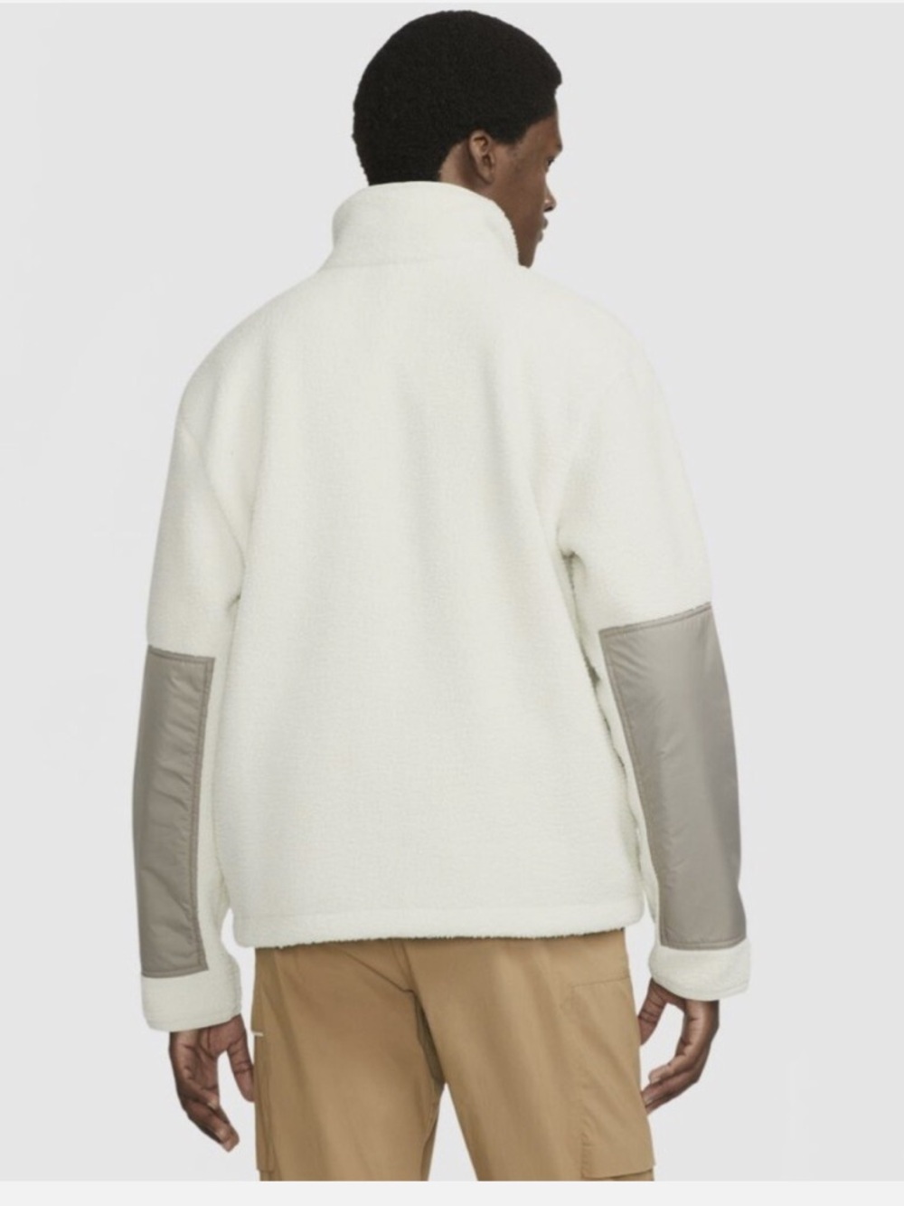 Nike Sportswear Sherpa Fleece Full Zip Jacket Light Bone DD5021-072 SIZE XXL - Picture 13 of 15